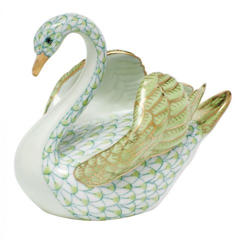 Key Lime Swan - Herend - Gaines Jewelers