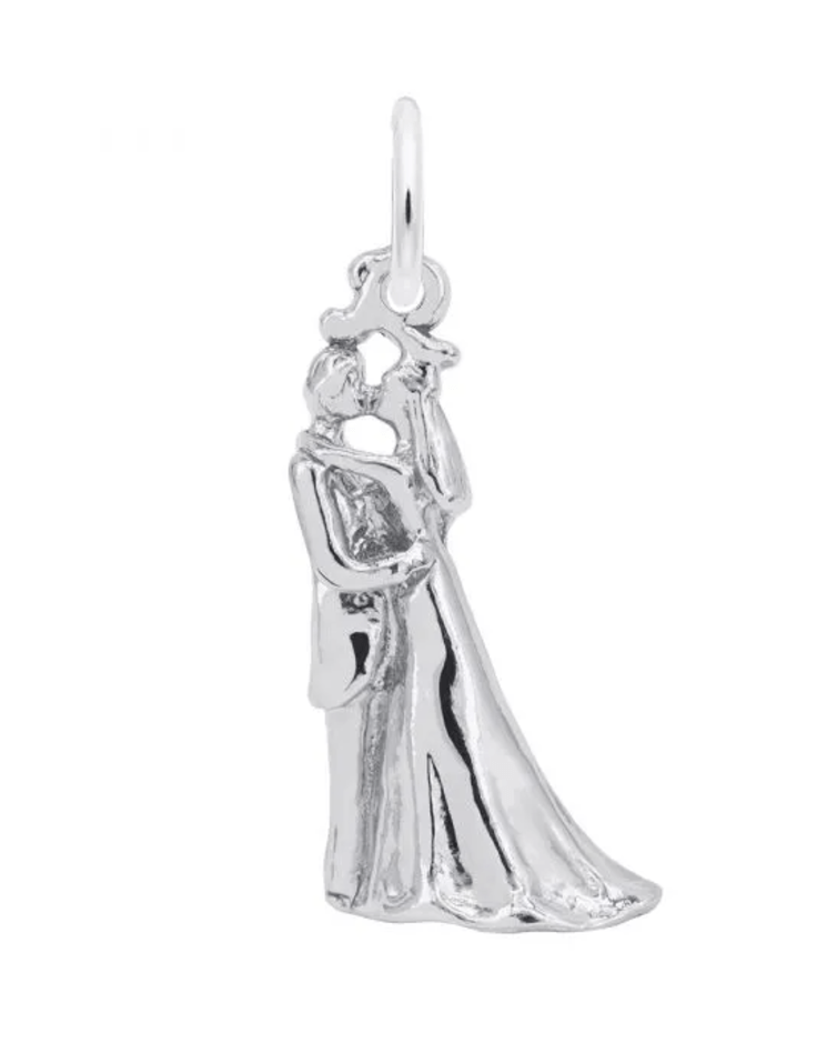 Kiss the Bride Charm - Sterling Silver - Rembrandt Charms - Gaines Jewelers