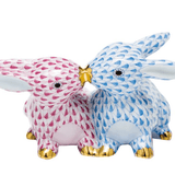 Kissing Bunnies in Blue & Raspberry - Herend - Gaines Jewelers