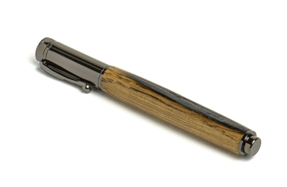 KY Bourbon Barrel Gun Metal Rollerball - Roots & Jones - Gaines Jewelers