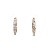 Lab Diamond 0.52ctw 14k White Gold 17mm Hoop Earrings - Ronelli Corp - Gaines Jewelers