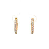 Lab Diamond 0.53ctw 14k Yellow Gold 17mm Hoop Earrings - Ronelli Corp - Gaines Jewelers