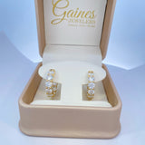 Lab Diamond 6.05CTW Inside Out Hoops 14k Yellow Gold - Ronelli Corp - Gaines Jewelers
