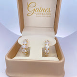 Lab Diamond 9.03CTW Inside Out Hoops 14k Yellow Gold - Ronelli Corp - Gaines Jewelers