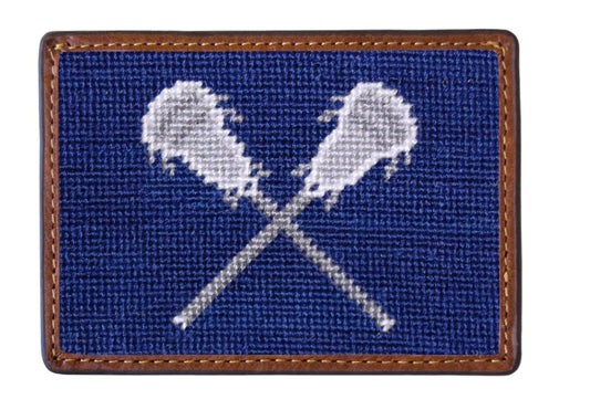 Lacrosse Sticks Card Wallet (Classic Navy) - Gaines Jewelers