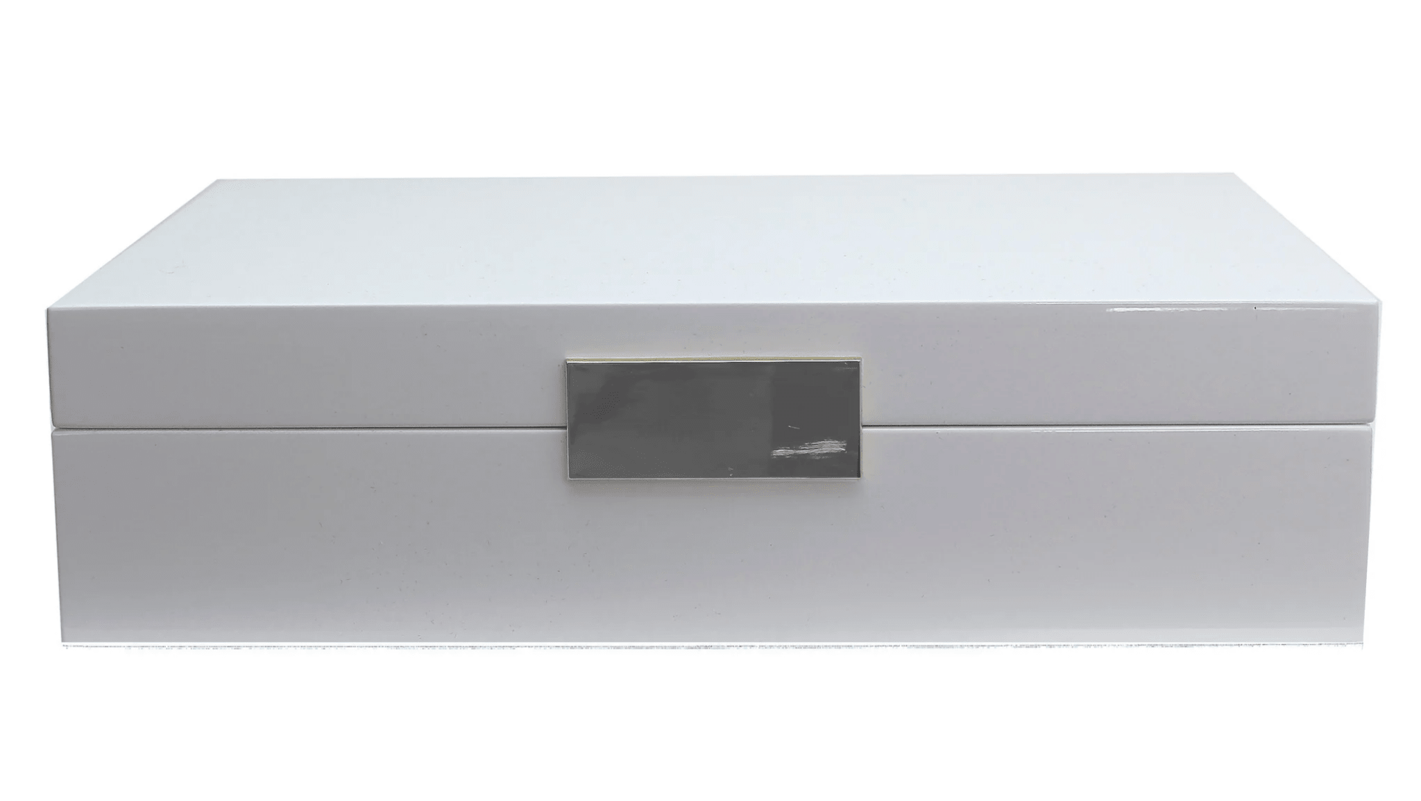 Large White Jewelry Box with Gold - Addison Ross - Gaines Jewelers