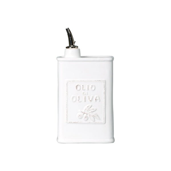 Lastra Olive Oil Can - White - Vietri - Gaines Jewelers