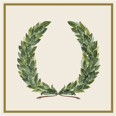 Laurel Wreath Guest Napkin - pack of 16 - Hester & Cook - Gaines Jewelers