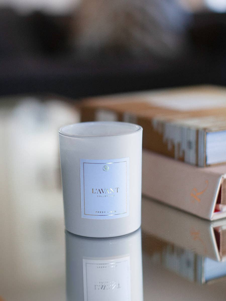 L'AVANT Collective - Fresh Linen Candle - White - Gaines Jewelers
