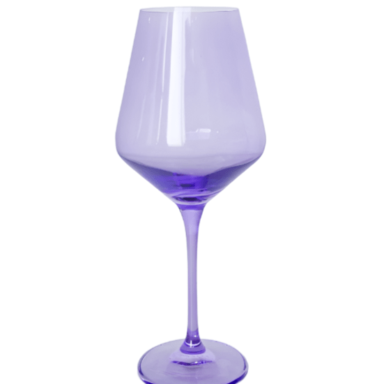 Lavender Wine Stemware - Estelle Colored Glass - Gaines Jewelers