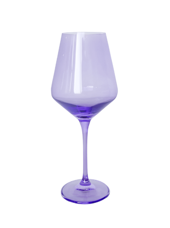 Lavender Wine Stemware - Estelle Colored Glass - Gaines Jewelers