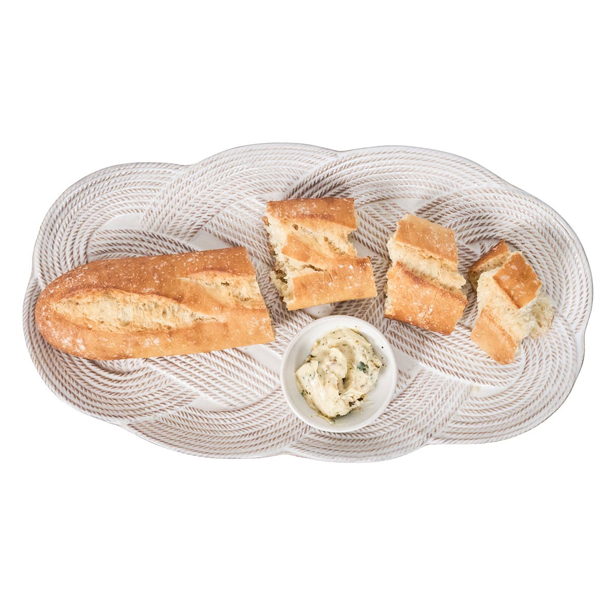 Le Panier Mystic Knot 15" Hostess Tray - Whitewash - Juliska - Gaines Jewelers