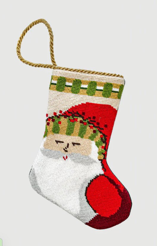 Limited Edition: Vietri: Santa in Stripes - Bauble Stockings - Gaines Jewelers