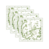 LINENS Chinoiserie Napkins 20 x 20 Set of 4 (Green and White) - Beatriz Ball - Gaines Jewelers