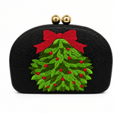 Lisi Lerch - Holiday- Embroidered Clutches- WS: Mistletoe - Gaines Jewelers