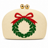 Lisi Lerch - Holiday- Embroidered Clutches- WS: Mistletoe - Gaines Jewelers