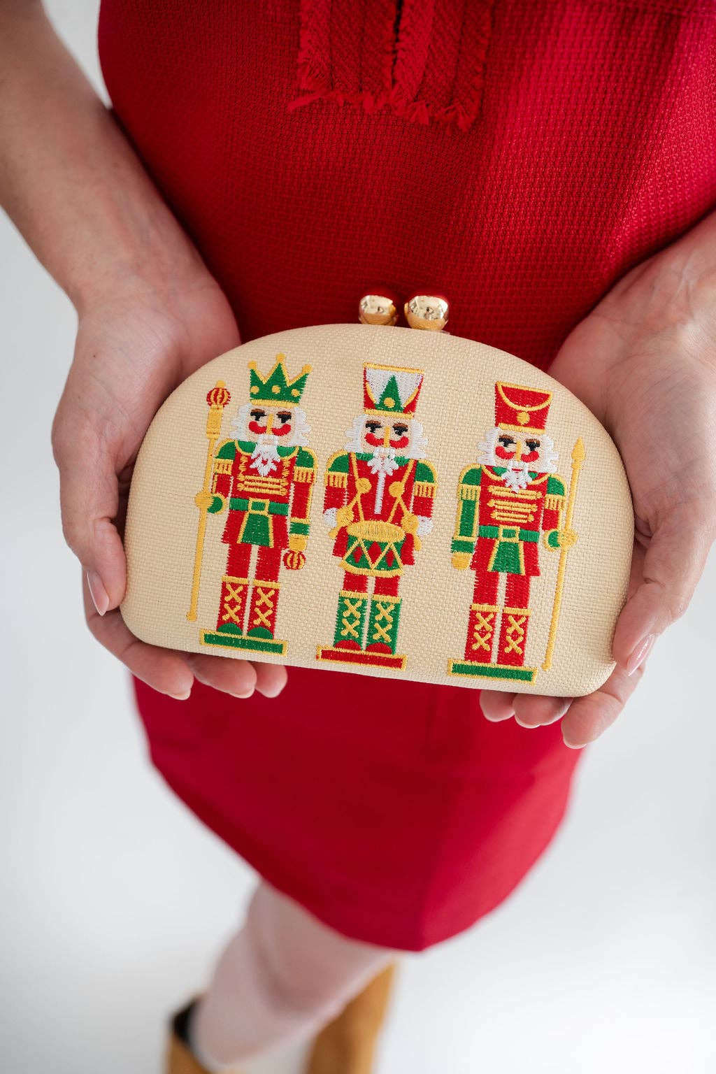 Lisi Lerch - Holiday- Embroidered Clutches- WS: Mistletoe - Gaines Jewelers