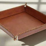 Llaves + Bolsillo Catch All Tray 2pc Set - Brown - Bati - Gaines Jewelers