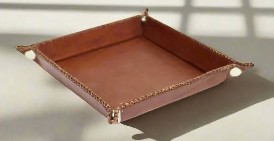Llaves + Bolsillo Catch All Tray 2pc Set - Brown - Bati - Gaines Jewelers