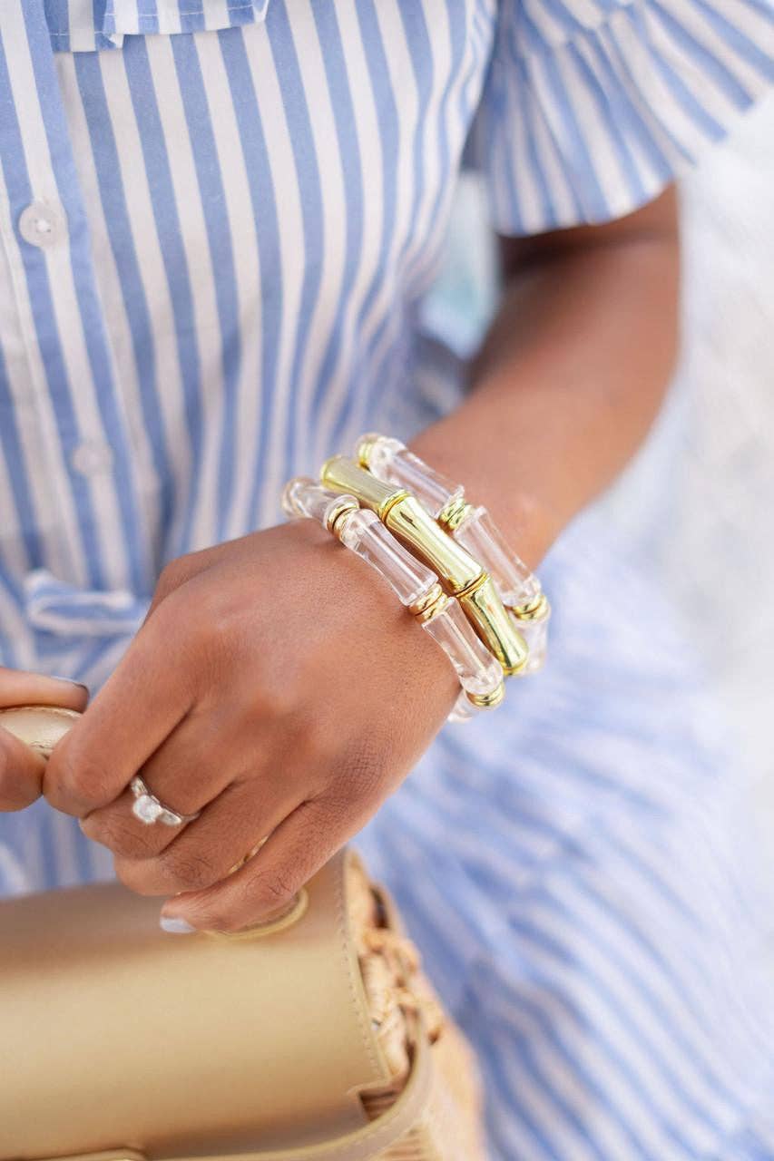 Logan - Bamboo Acrylic Bracelet - Lisi Lerch - Gaines Jewelers
