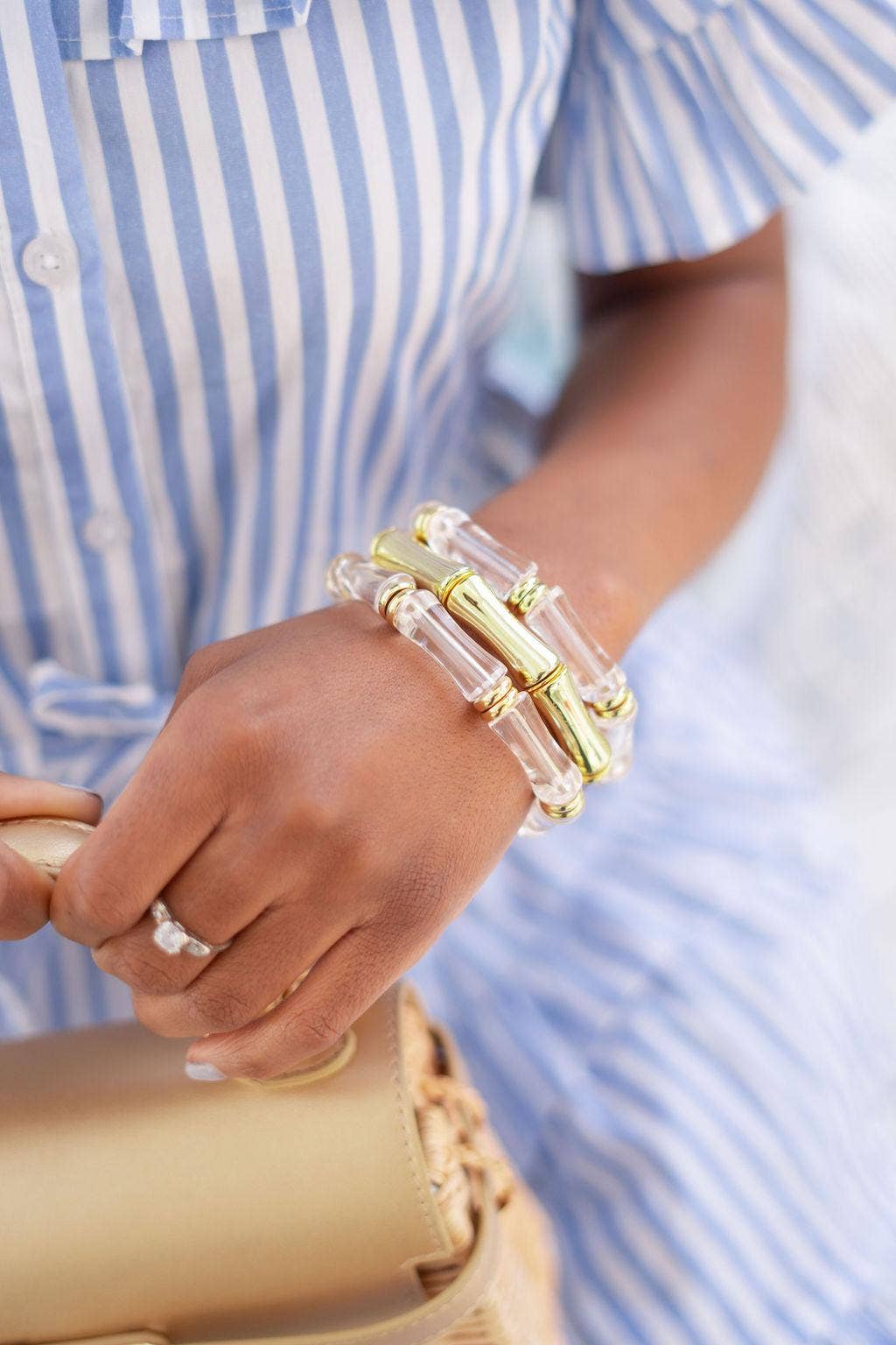 Logan - Bamboo Acrylic Bracelet - Lisi Lerch - Gaines Jewelers