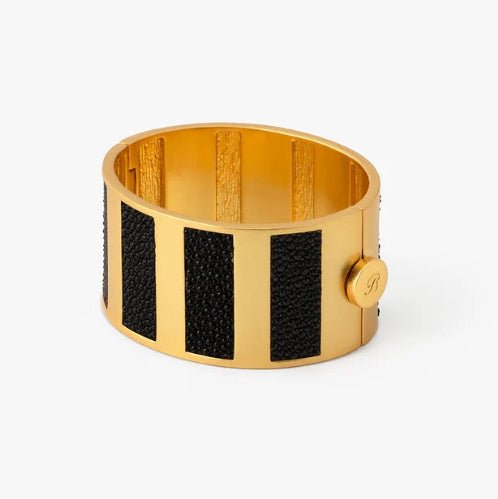 Lola Striped Hinge Cuff - Brackish - Gaines Jewelers