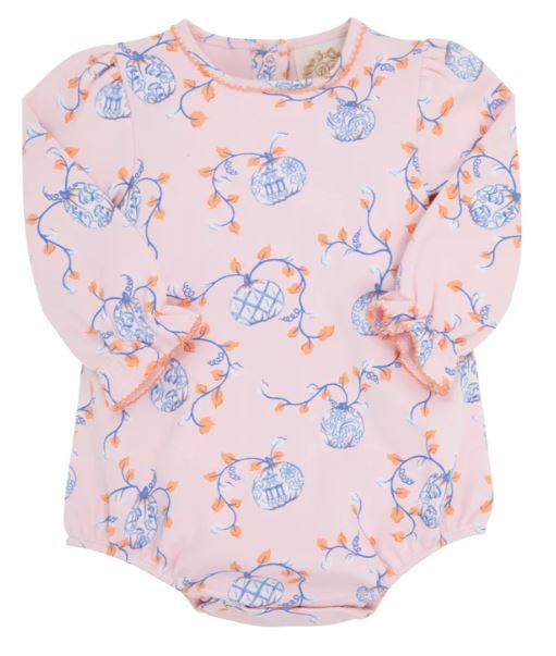 Long Sleeve Ramona Ruffle Bubble Gourd - geous with Seashore Sherbet - The Beaufort Bonnet Company - Gaines Jewelers