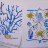 Lowcountry Linens - Limited Edition Blue Coastal Life Flour Sack Napkins - Gaines Jewelers