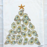 Lowcountry Linens - Limited Edition Oyster Shell Tree White Flour Sack Towel - Gaines Jewelers