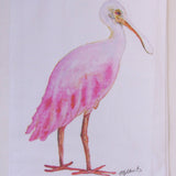 Lowcountry Linens - Limited Edition Spoonbill on White Flour Sack Towel - Gaines Jewelers