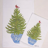 Lowcountry Linens - Limited Edition Spruce Fir Cardinal Flour Sack Towel - Gaines Jewelers