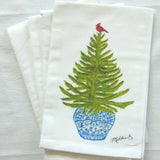 Lowcountry Linens - Limited Edition Spruce Fir Cardinal Flour Sack Towel - Gaines Jewelers