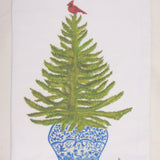 Lowcountry Linens - Limited Edition Spruce Fir Cardinal Flour Sack Towel - Gaines Jewelers