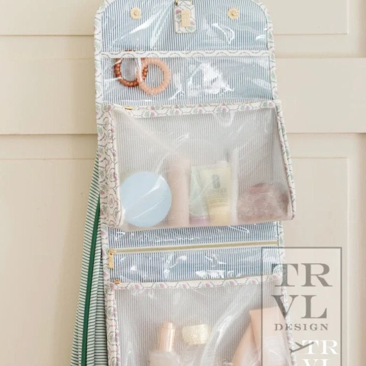 Luxe Antibes Navy Liner Hanging Toiletry Case - Trvl Deisgn - Gaines Jewelers