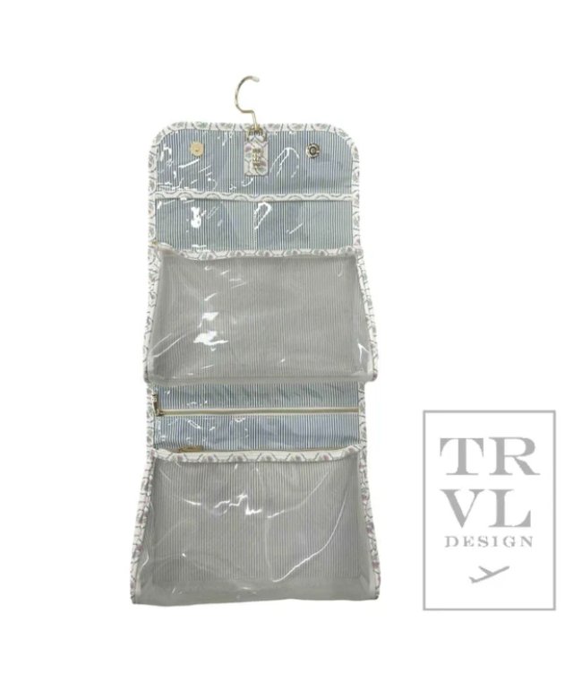 Luxe Antibes Navy Liner Hanging Toiletry Case - Trvl Deisgn - Gaines Jewelers