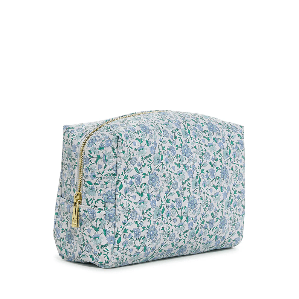 Luxe Everyday Cosmetic Bag - Hamptons with Chambray Pinstripe Liner - Trvl Design - Gaines Jewelers