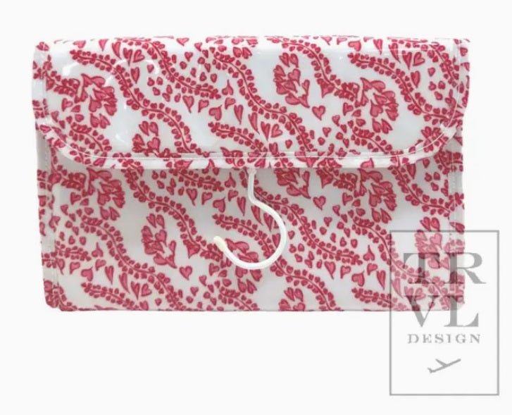 Luxe Gloss Hanging Toiletry Case All Heart Red - Trvl Design - Gaines Jewelers