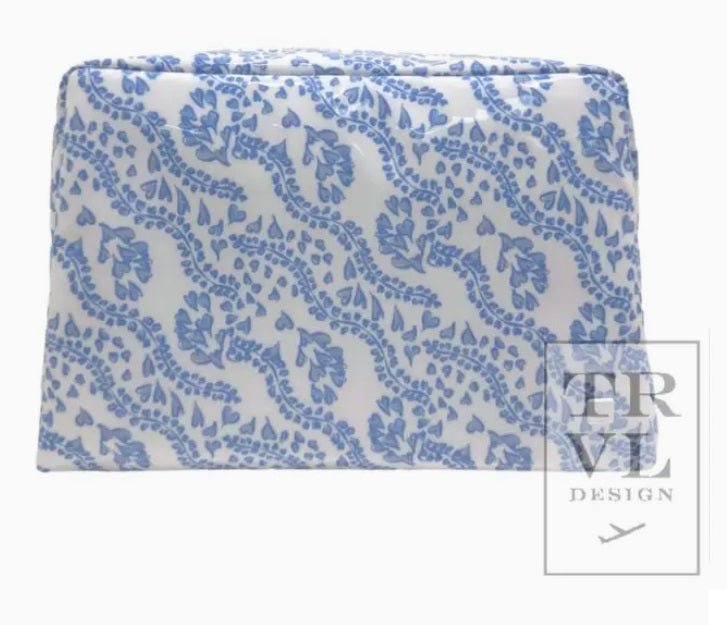 Luxe Gloss Wash Bag Large - All Heart Blue - TRVL Design - Gaines Jewelers