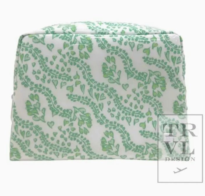 Luxe Gloss Wash Bag Large - All Heart Kelley Green - TRVL Design - Gaines Jewelers