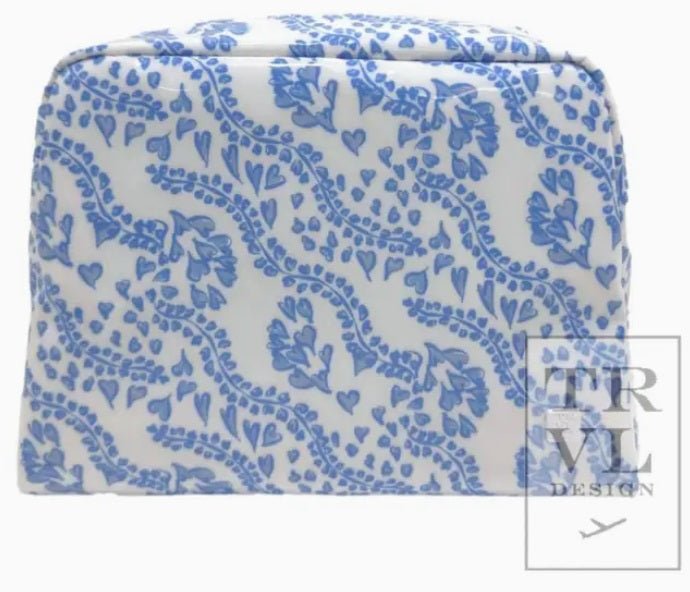 Luxe Gloss Wash Bag Medium - All Heart Blue - TRVL Design - Gaines Jewelers
