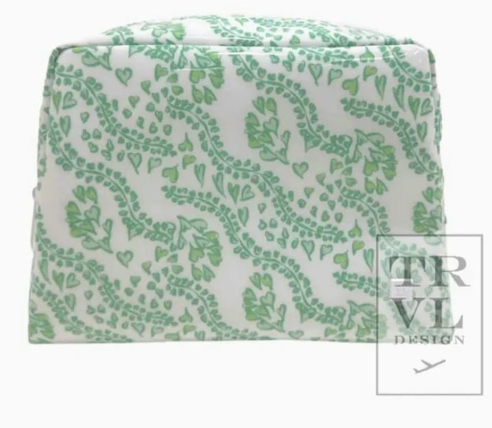 Luxe Gloss Wash Bag Medium - All Heart Kelley Green - TRVL Design - Gaines Jewelers