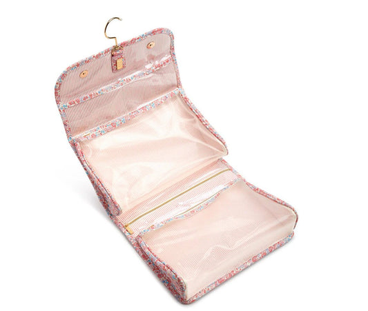 Luxe Hanging Toiletry Case - Marseille with Pink Pinstripe - Trvl Design - Gaines Jewelers