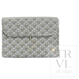 Luxe Hanging Toiletry Case - Surrey with Green Pinstripe Liner - TRVL Design - Gaines Jewelers