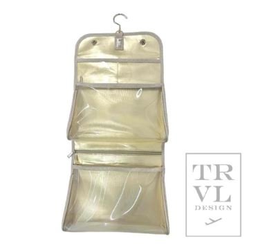 Luxe Hanging Toiletry Case - Woven Bisque - Gaines Jewelers