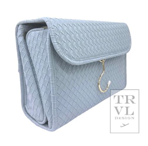 Luxe Hanging Toiletry Case - Woven Blue - Gaines Jewelers