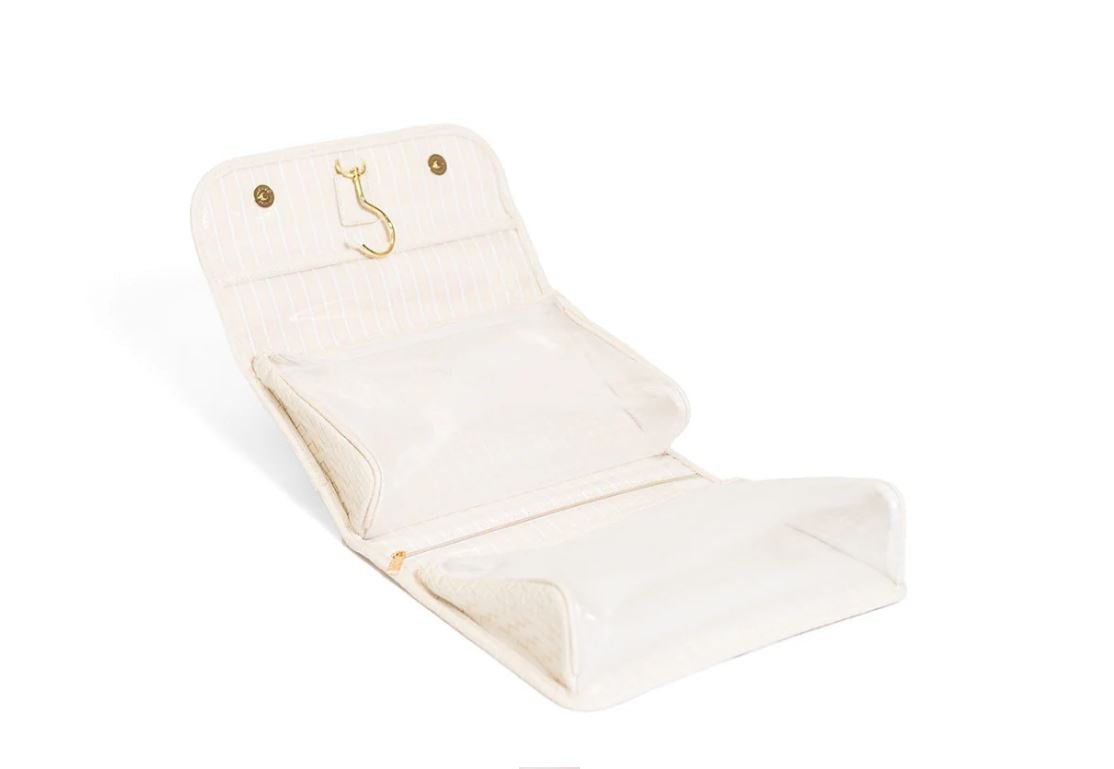 Luxe Hanging Toiletry Case - Woven Sand - TRVL Design - Gaines Jewelers