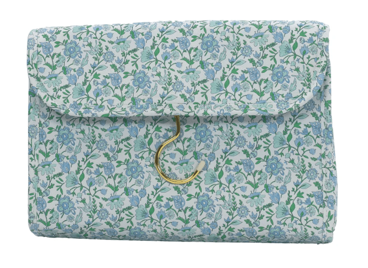 Luxe Hanging Toiletry Hamptons Floral with Chambray Pinstripe Liner - Trvl Design - Gaines Jewelers