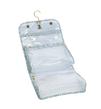 Luxe Hanging Toiletry Hamptons Floral with Chambray Pinstripe Liner - Trvl Design - Gaines Jewelers