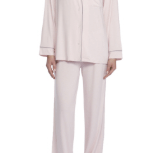 Luxe Milk Jersey Piped Pajama Set - Pink - Barefoot Dreams - Gaines Jewelers
