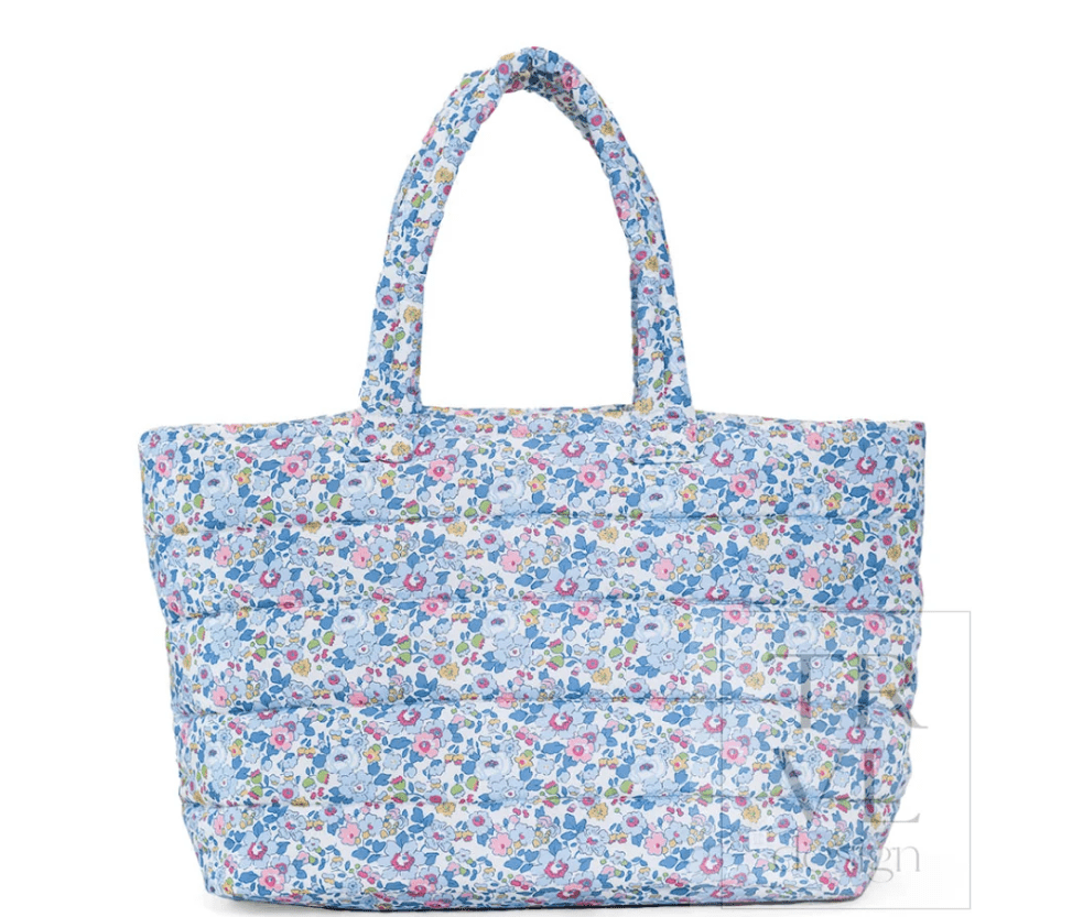 Luxe Puffer Tote Bag - Bridgehampton Floral - Trvl Deisgn - Gaines Jewelers